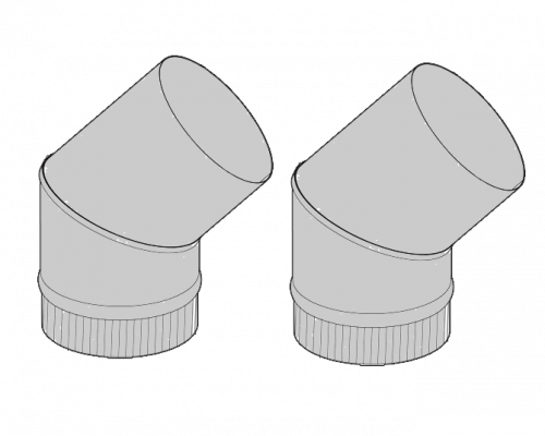 45-Degree Flue Bend Kit